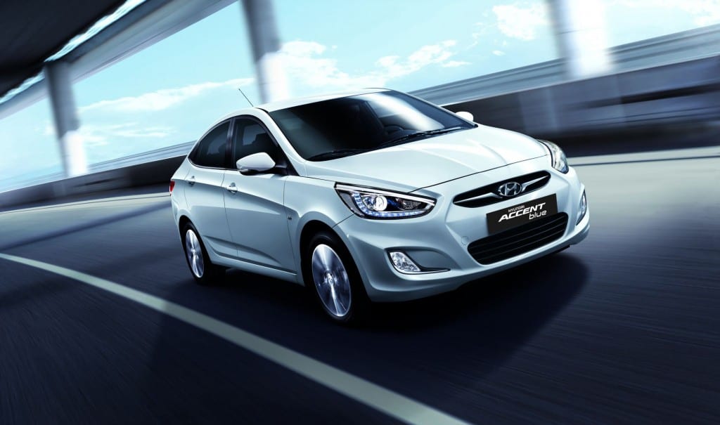 Hyundai Accent Blue www.e-motoring.com