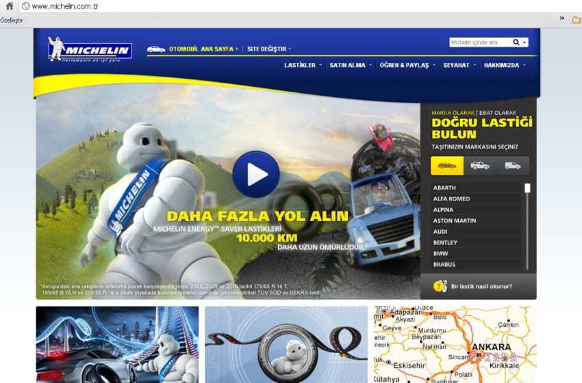  Michelin web sitesini yeniledi