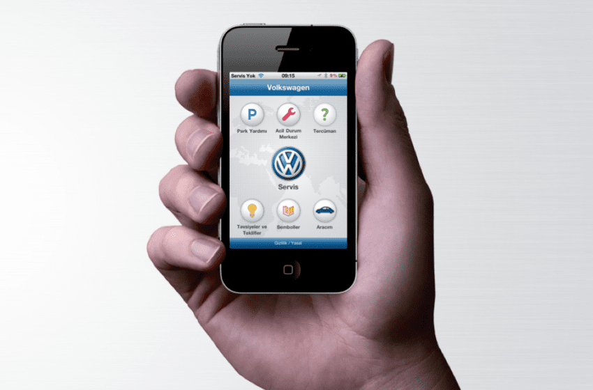  VW’den servis app.