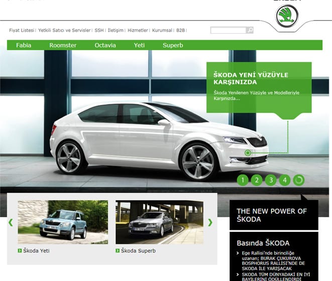  Skoda web’de de yenilendi